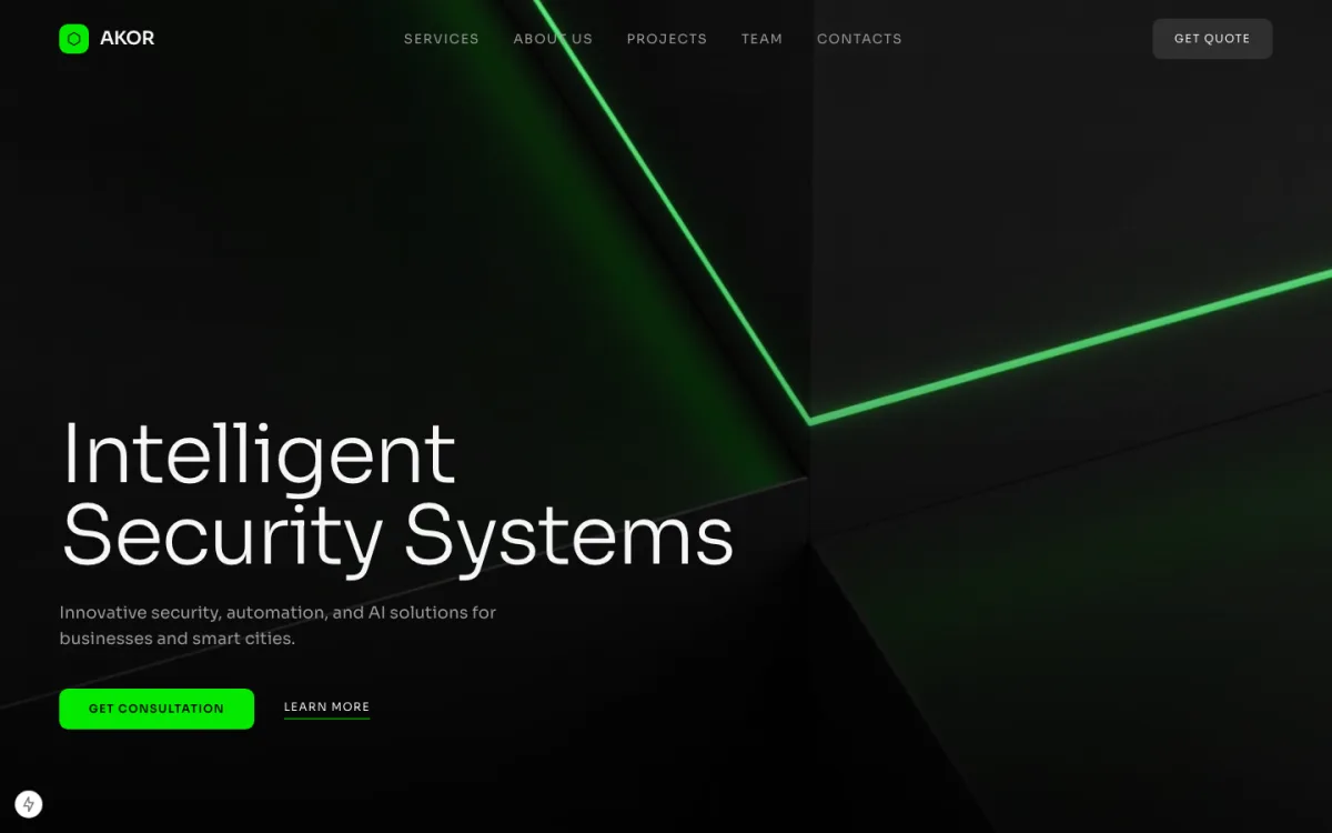 AKOR website preview