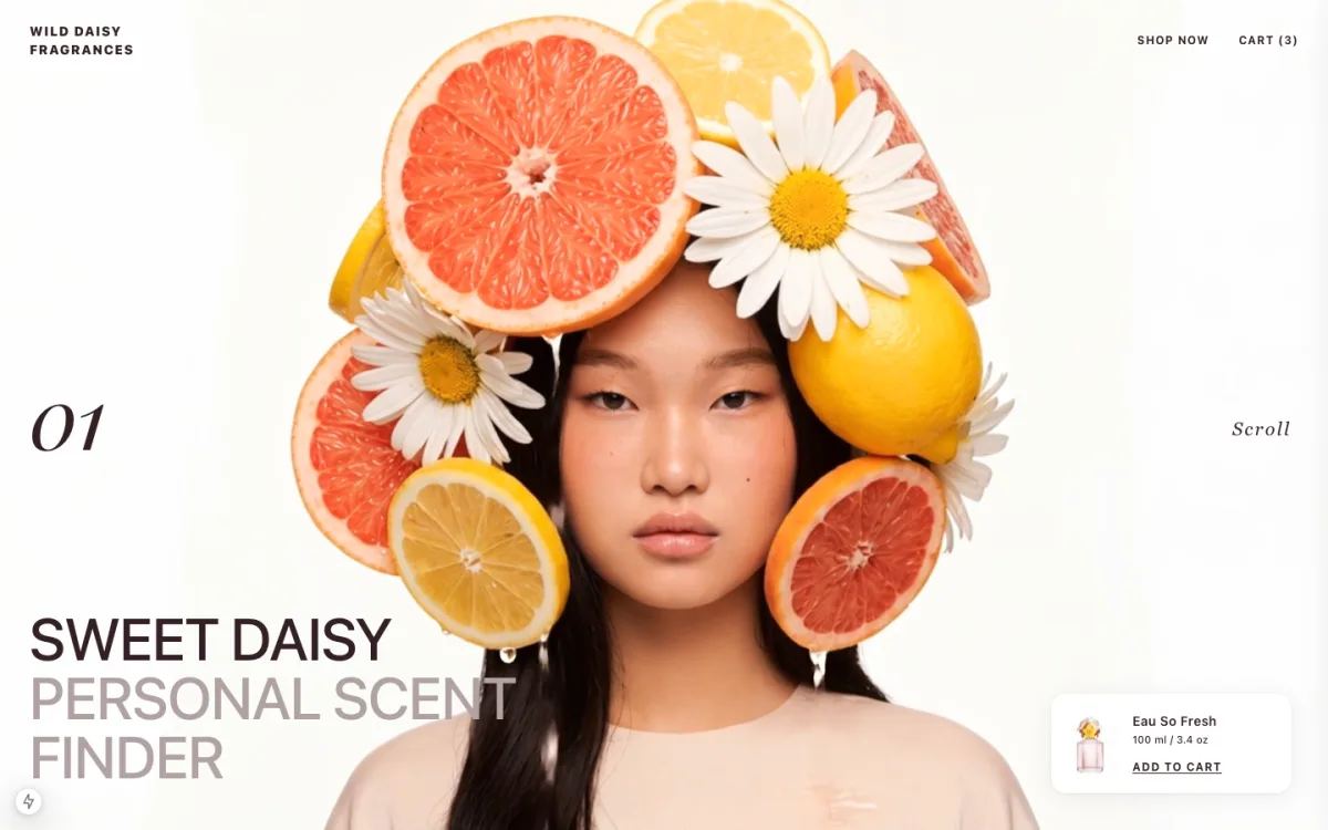 Wild Daisy Fragrances website preview